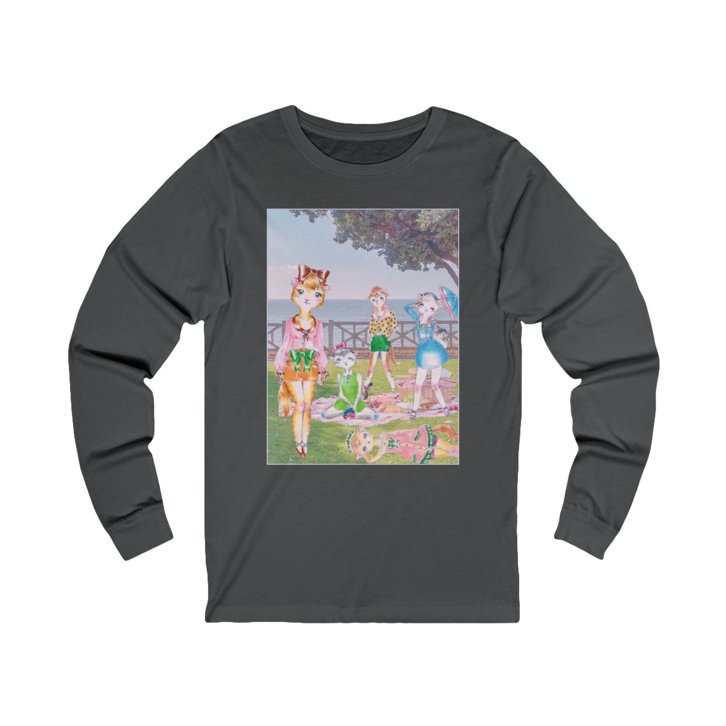 Sunday In The Park With The Anarkitties - Winter is Upon Us - Cozy Ring-Spun Cotton Jersey Long Sleeve Tee