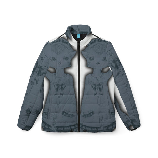 Ghosts Cats of Venice - Keepin' It Real Women’s Puffer Jacket