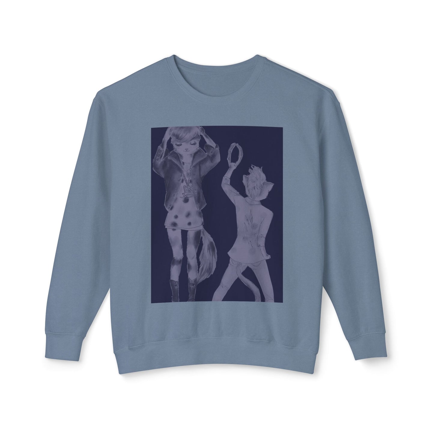 Rock On, Goth Girl Kitties - Cozy Ring-Spun Sweatshirt For Suffragettes