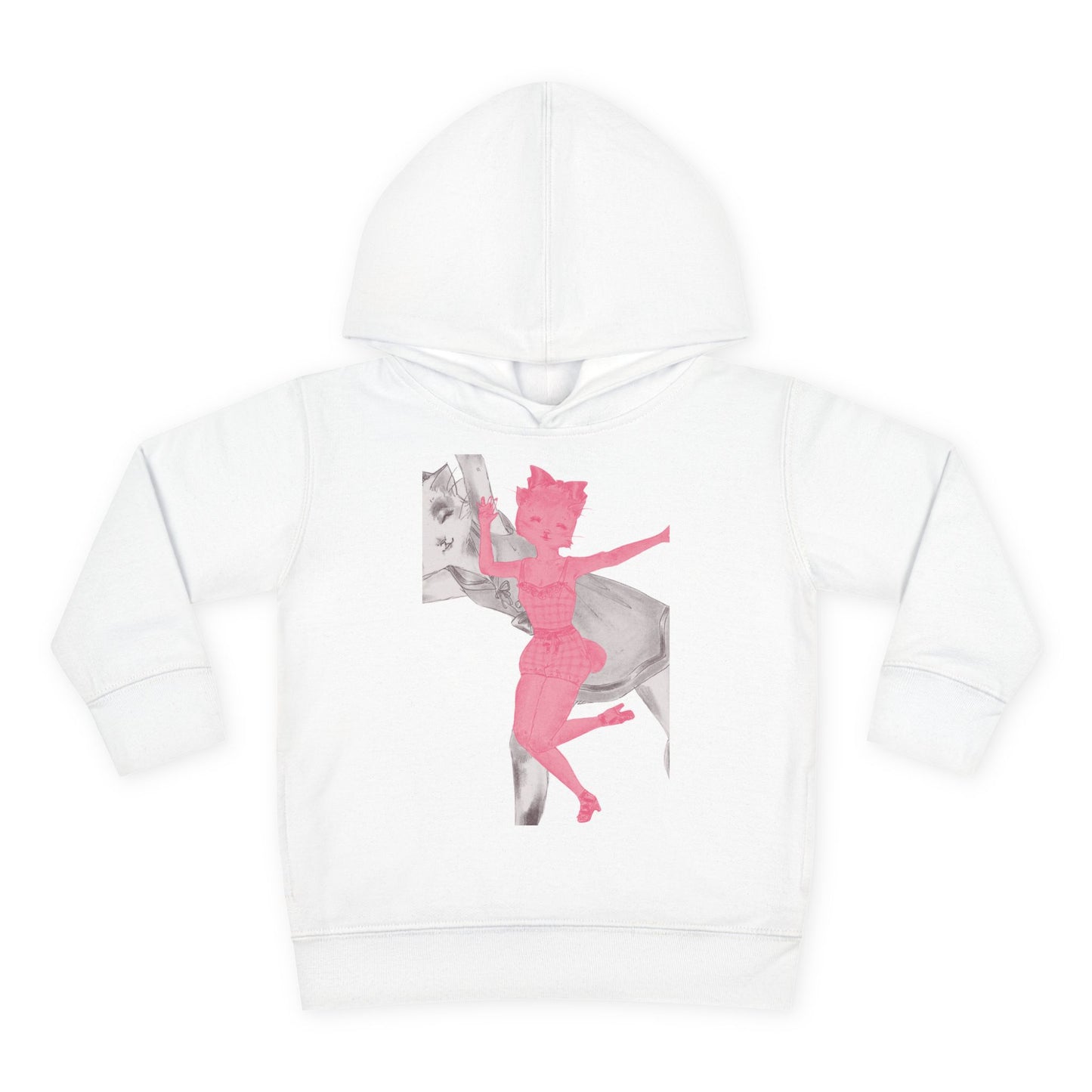 Heather & Ginger - Dancing Kitties -Cozy Pullover Fleece Hoodie for Curious Kids