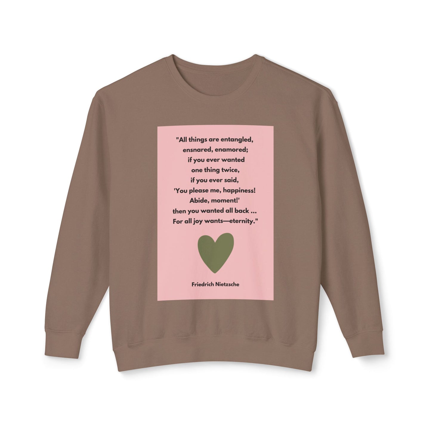 Amor Fati - For All Joy Wants Eternity - Cozy Ring-Spun Sweatshirt For Brooding Existentialists