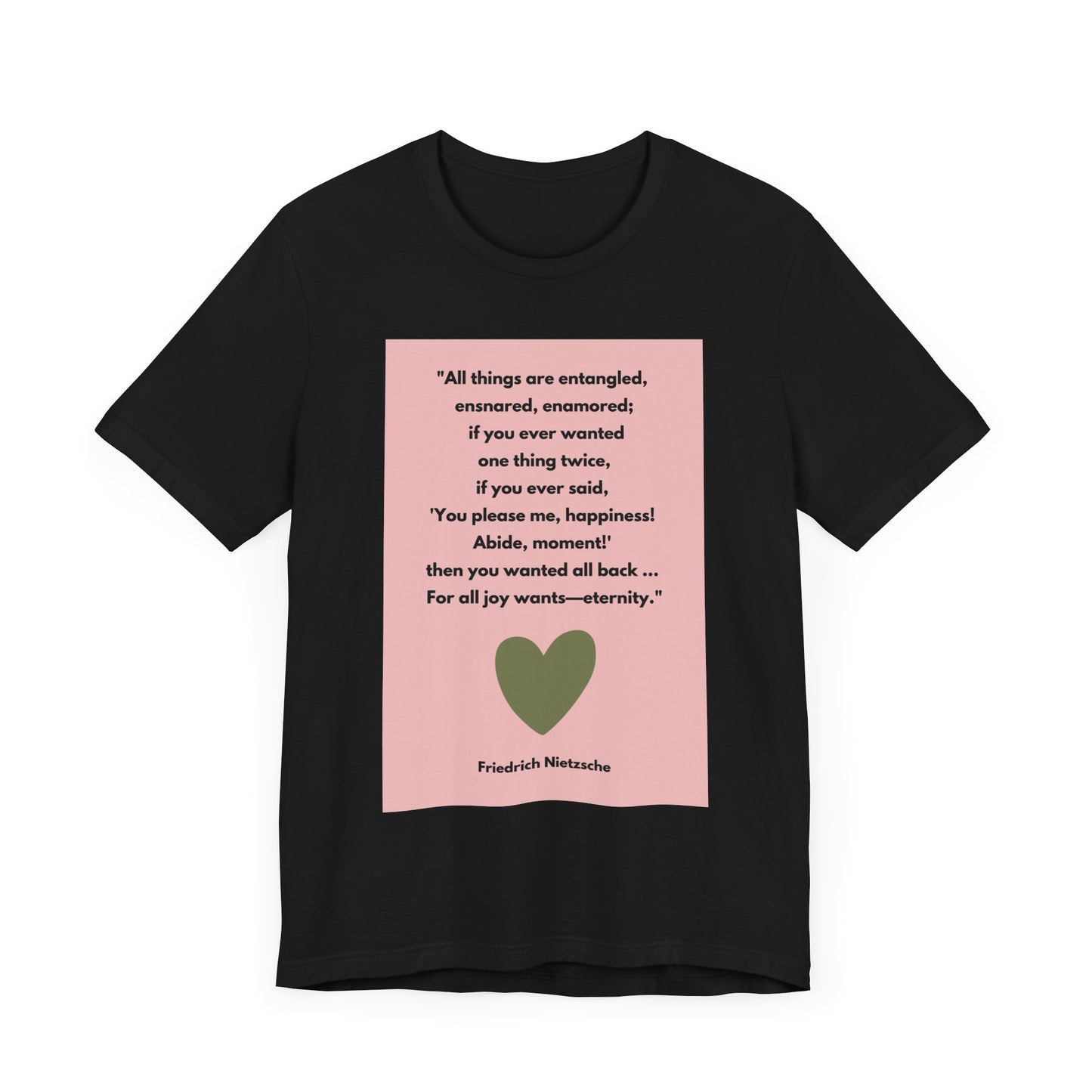 Amor Fati - For All Joy Wants Eternity - Slinky Ring-Spun Unisex Jersey Short Sleeve Tee