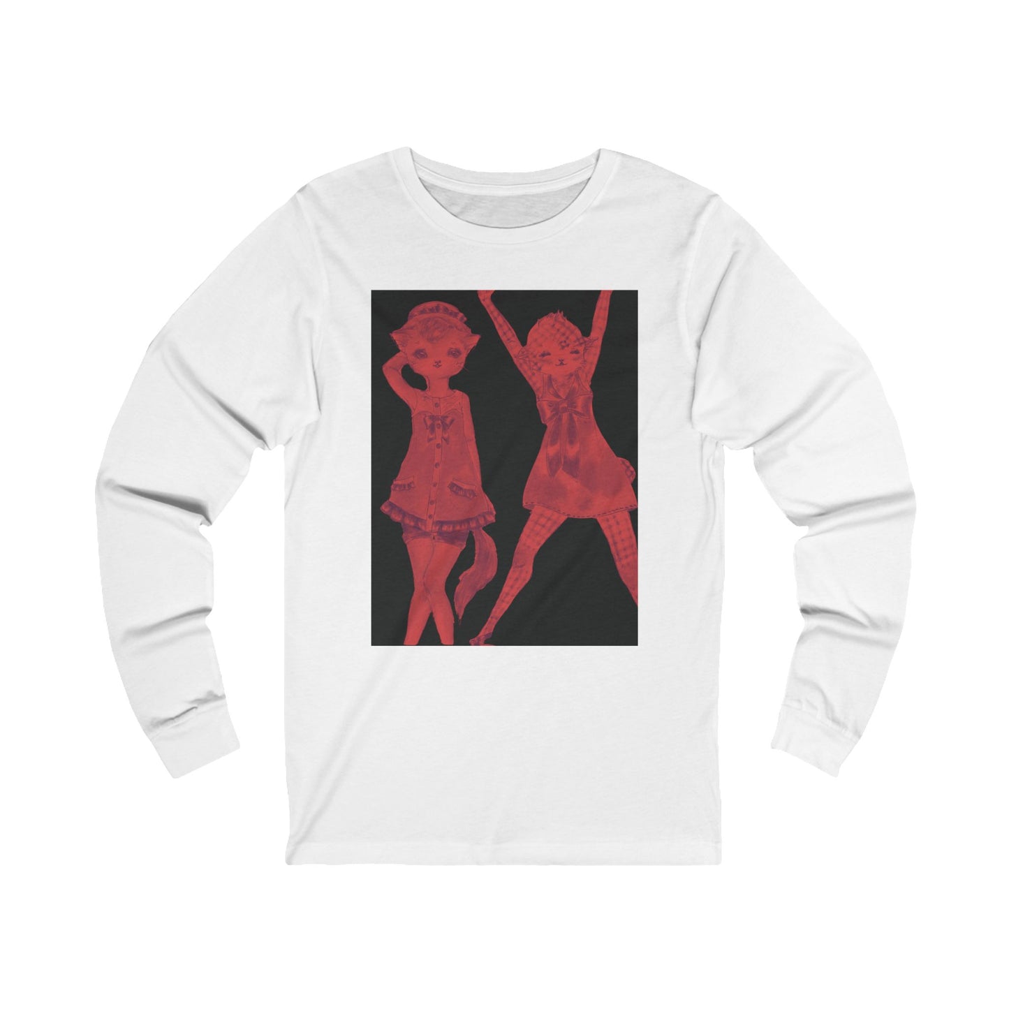 Vermillion Shimmy Kitties - Winter is Upon Us - Cozy Ring-Spun Cotton Jersey Long Sleeve Tee