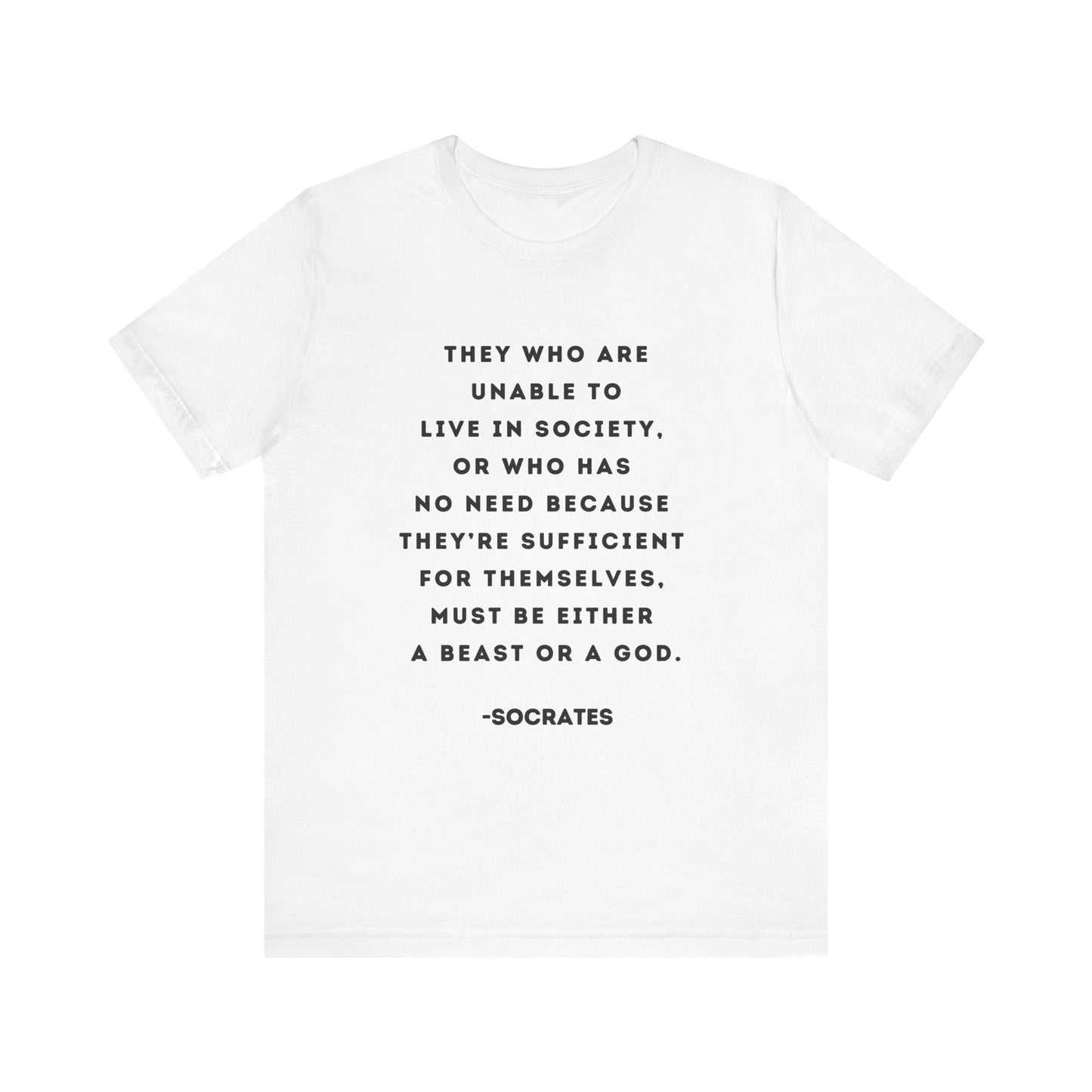 Socrates - Beast or God - Cozy, Slinky Light-Weight Ring-Spun Jersey Tee for Rest & Contemplation