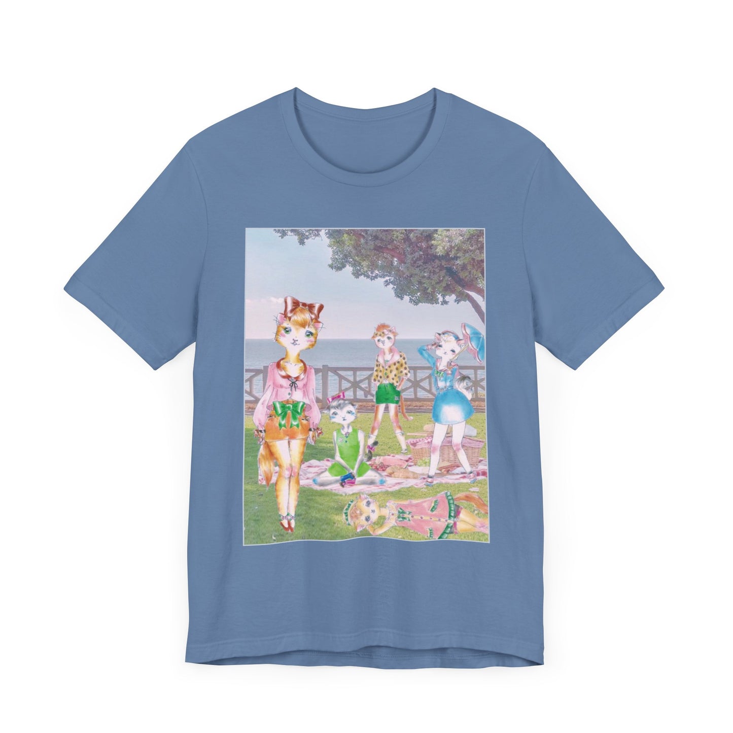 Sunday In The Park With The Anarkitties - Cozy, Slinky Light-Weight Ring-Spun Jersey Tee