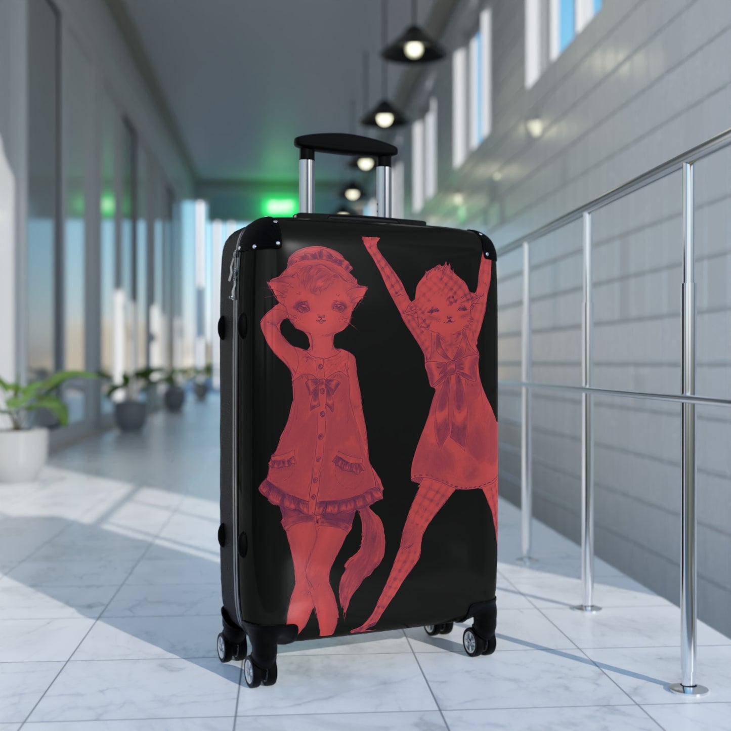 Vermillion Shimmy Kitties - Various Sizes of Suitcases & Luggage for World Travel and Domination.