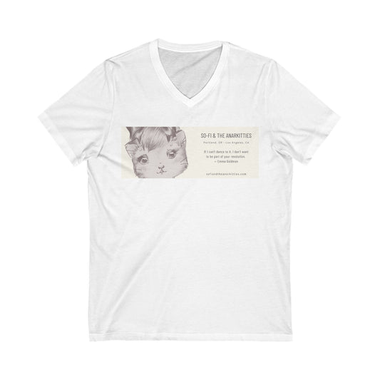 So-Fi & The Anarkitties - Troika Branded Slinky Jersey Short Sleeve V-Neck Tee