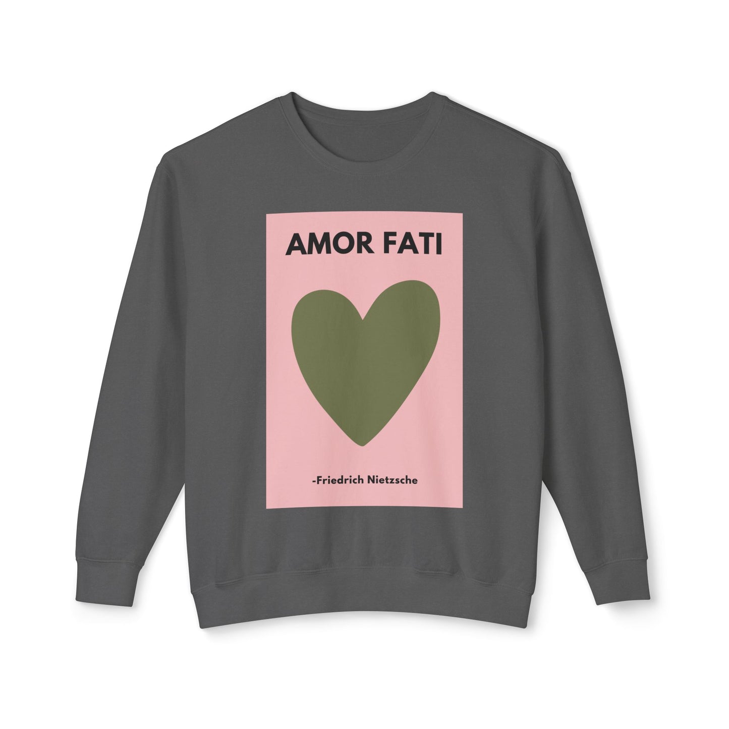 Amor Fati - Amor Fati - Love of Fate -  Cozy Ring-Spun Sweatshirt For Brooding Existentialists