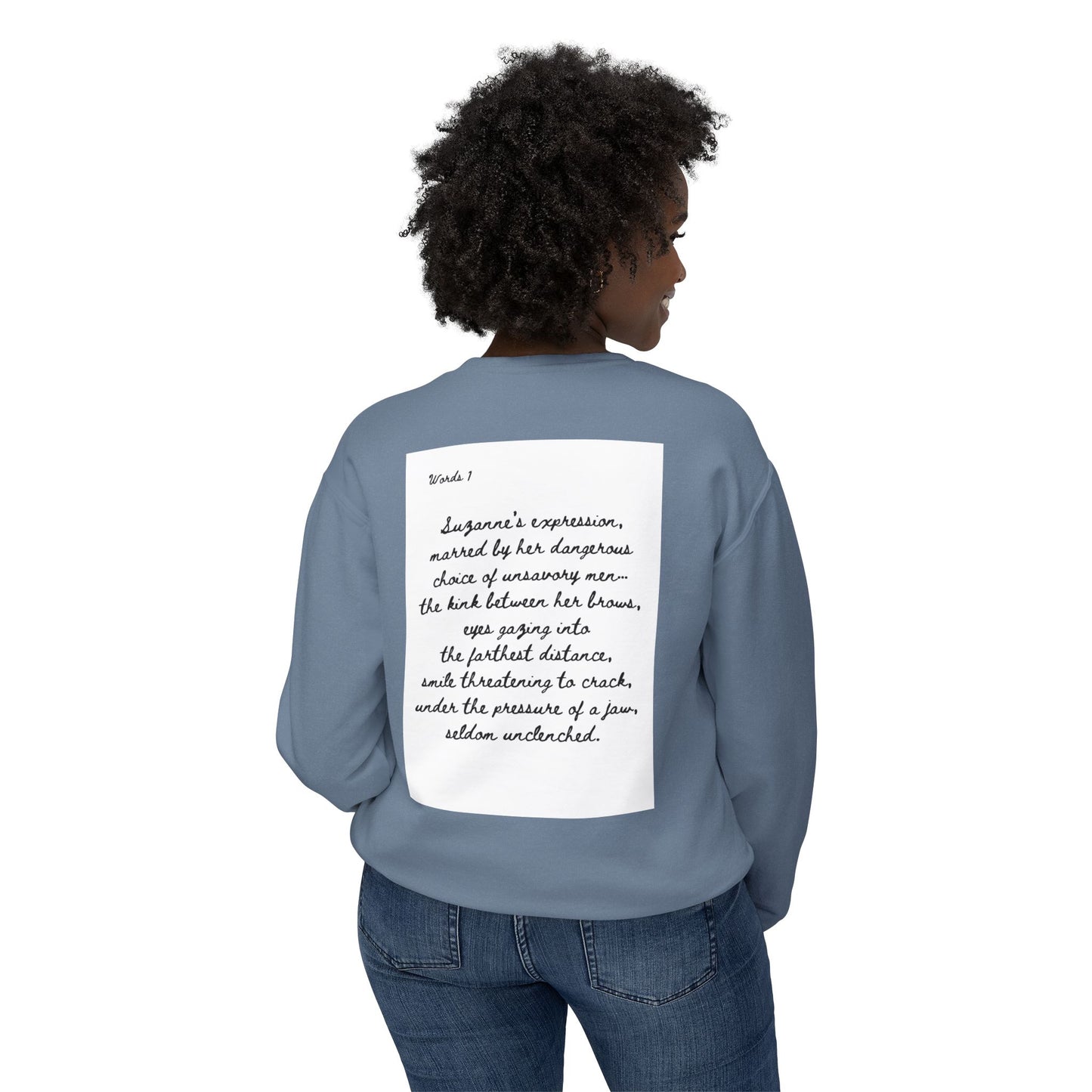 Dark Squiggles & Prose 1 by R. Gallay - Cozy Unisex Crewneck Sweatshirt For Days of Ennui