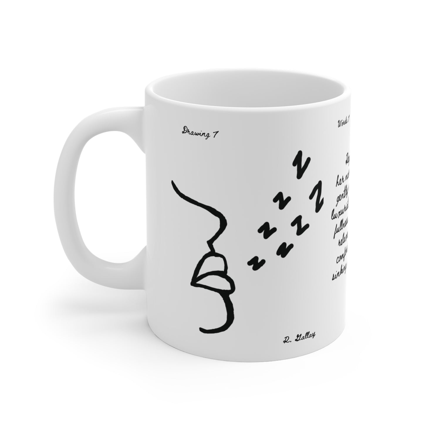 Dark Squiggles & Prose 7 by R. Gallay - Coffee Mug For Days of Ennui - 11oz