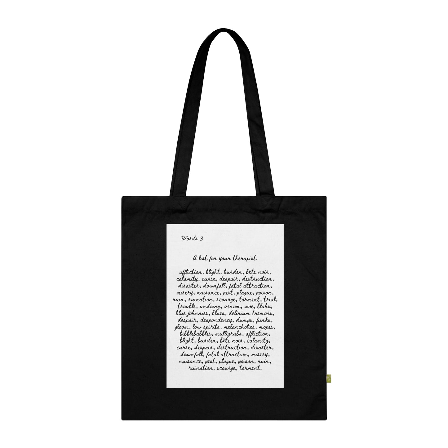 Dark Squiggles & Prose 3 by R. Gallay - Organic Cotton Tote Bag For Days Of Ennui