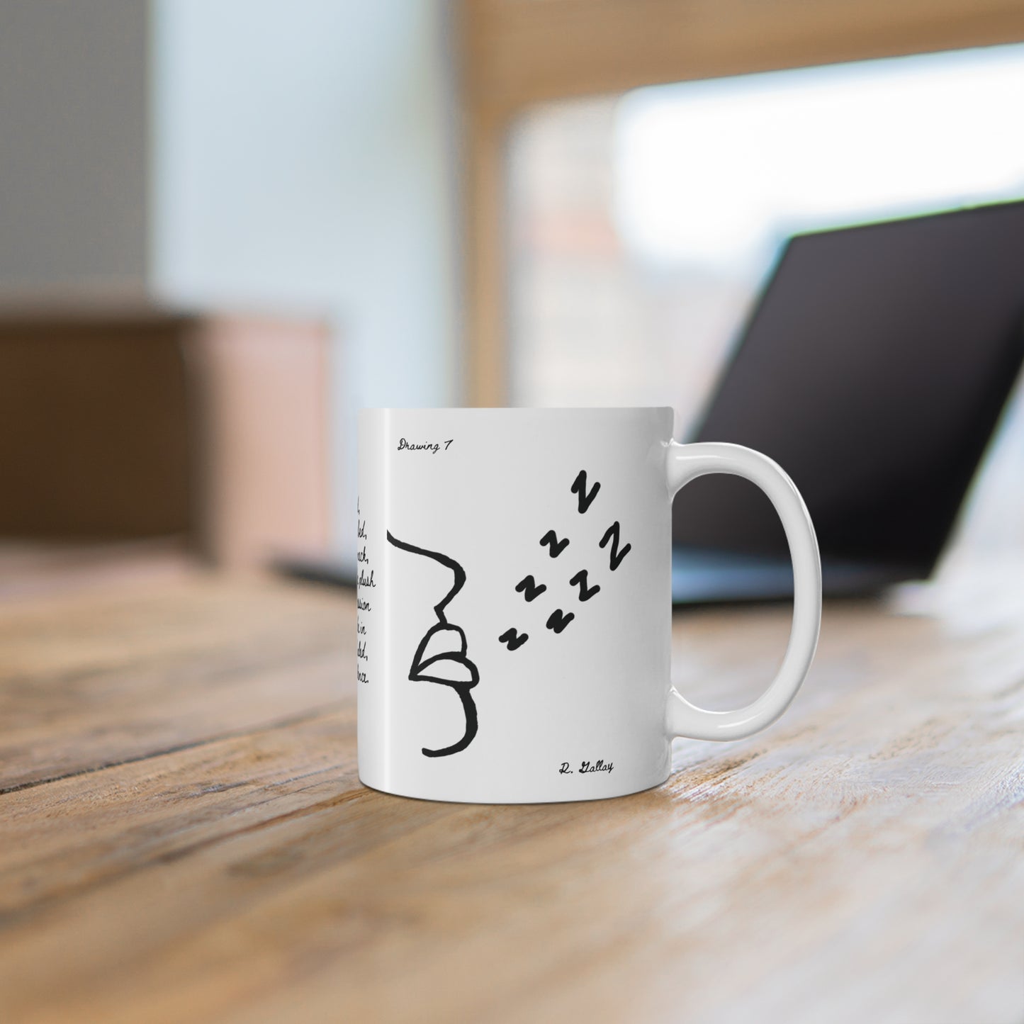 Dark Squiggles & Prose 7 by R. Gallay - Coffee Mug For Days of Ennui - 11oz