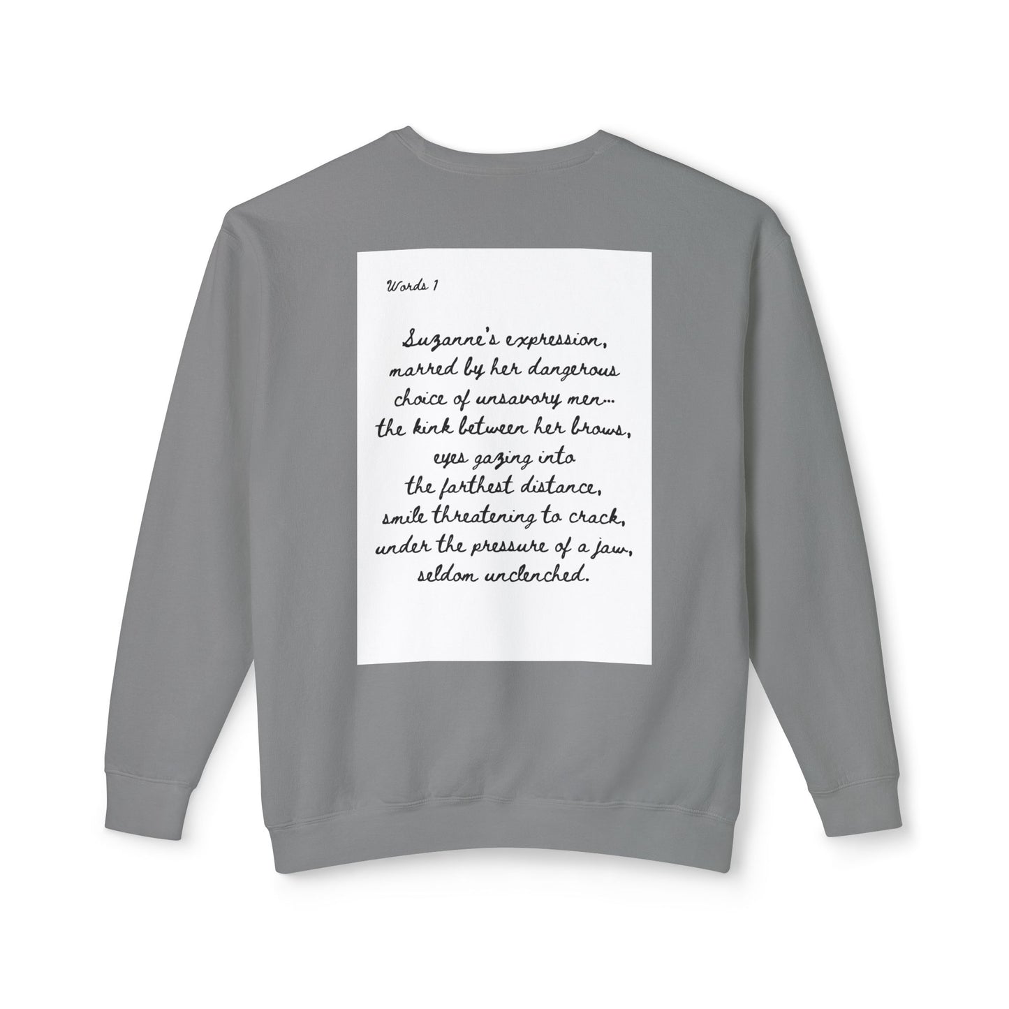 Dark Squiggles & Prose 1 by R. Gallay - Cozy Unisex Crewneck Sweatshirt For Days of Ennui