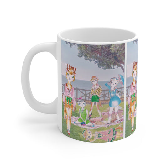 Sunday In The Park With The Anarkitties - Coffee Mug for Morning People - 11oz