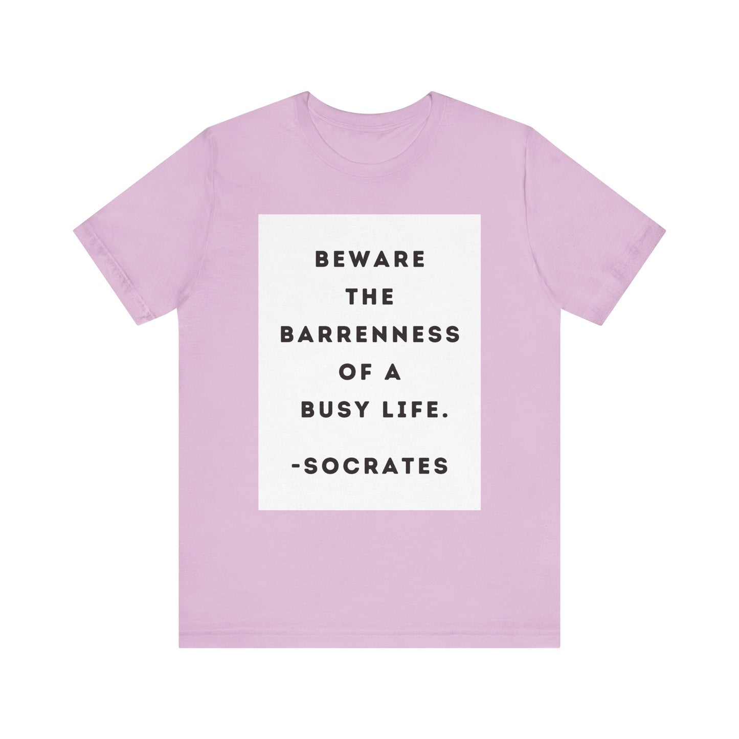 Socrates - Beware - Cozy, Slinky Light-Weight Ring-Spun Jersey Tee for Rest and Contemplation