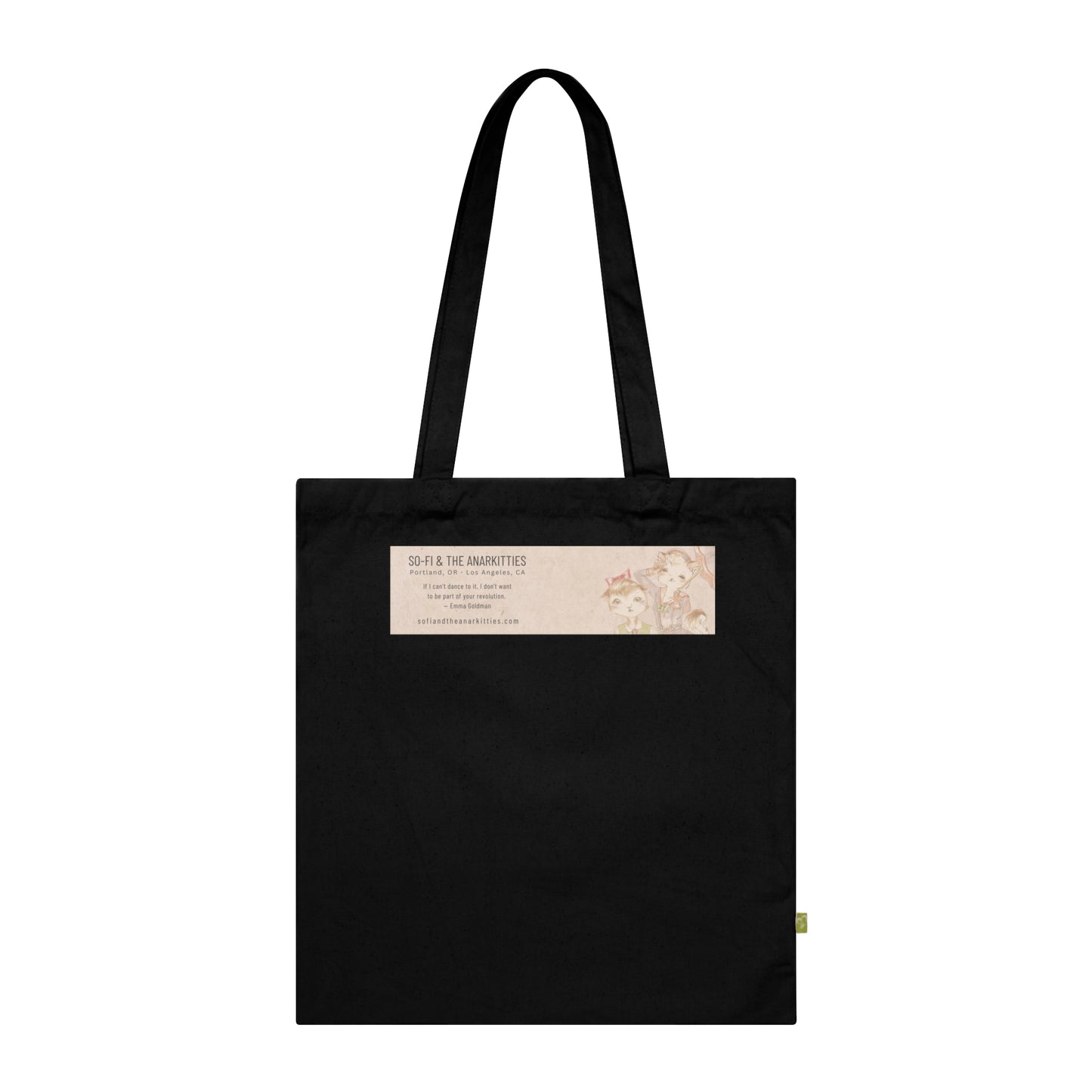 Ode to Carson McCullers - Black Organic Canvas Tote Bag for the Revolution