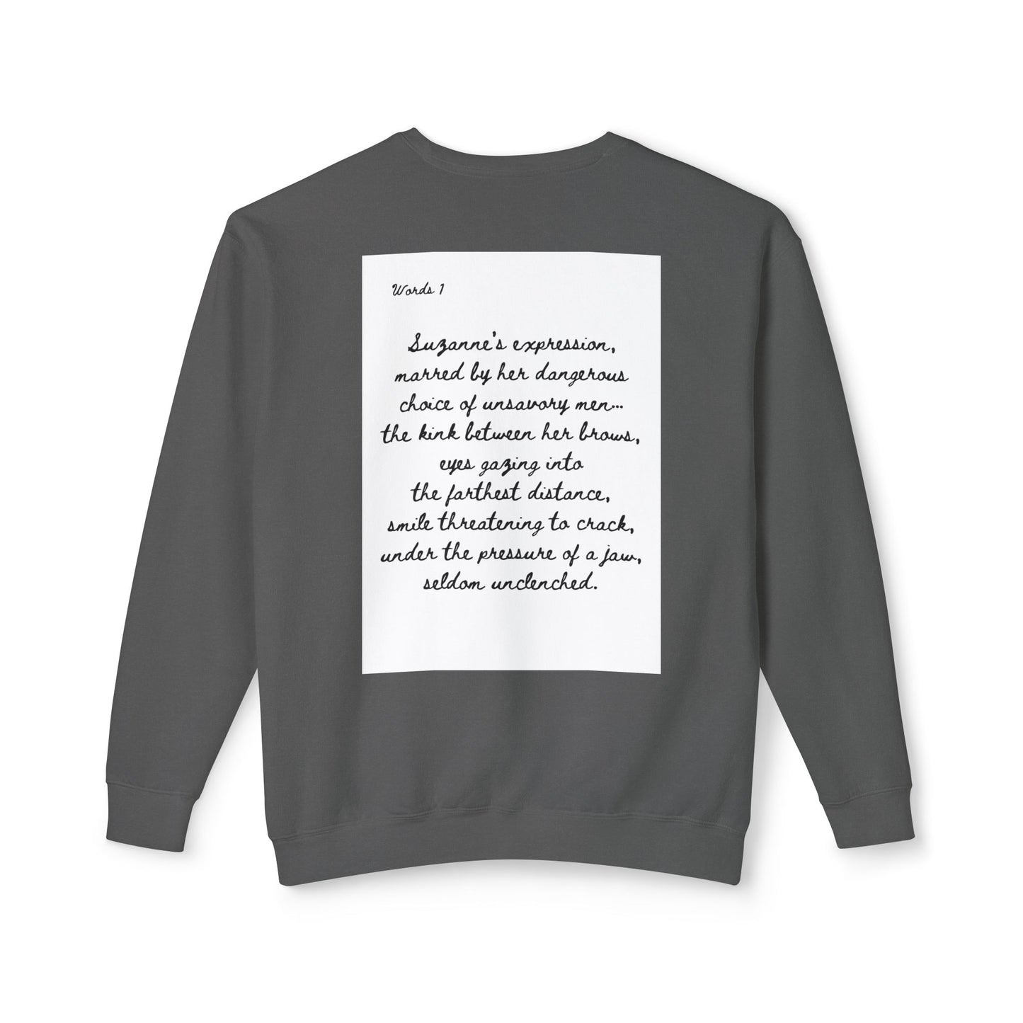 Dark Squiggles & Prose 1 by R. Gallay - Cozy Unisex Crewneck Sweatshirt For Days of Ennui