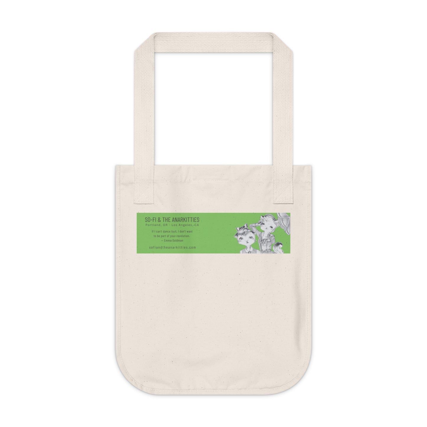 Sunday In The Park With The Anarkitties - Organic Canvas Tote Bag for the Revolution