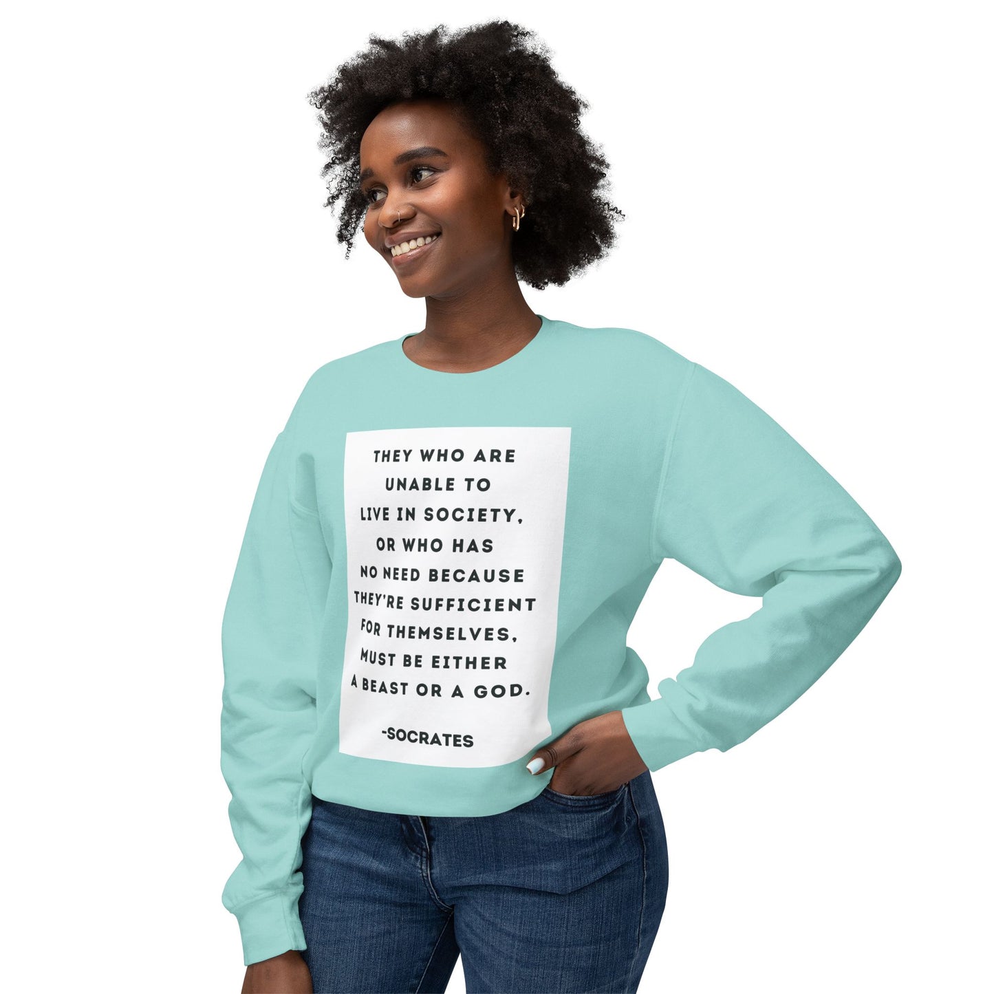 Socrates - Beast or God - Cozy Ring-Spun Sweatshirt For Suffragettes