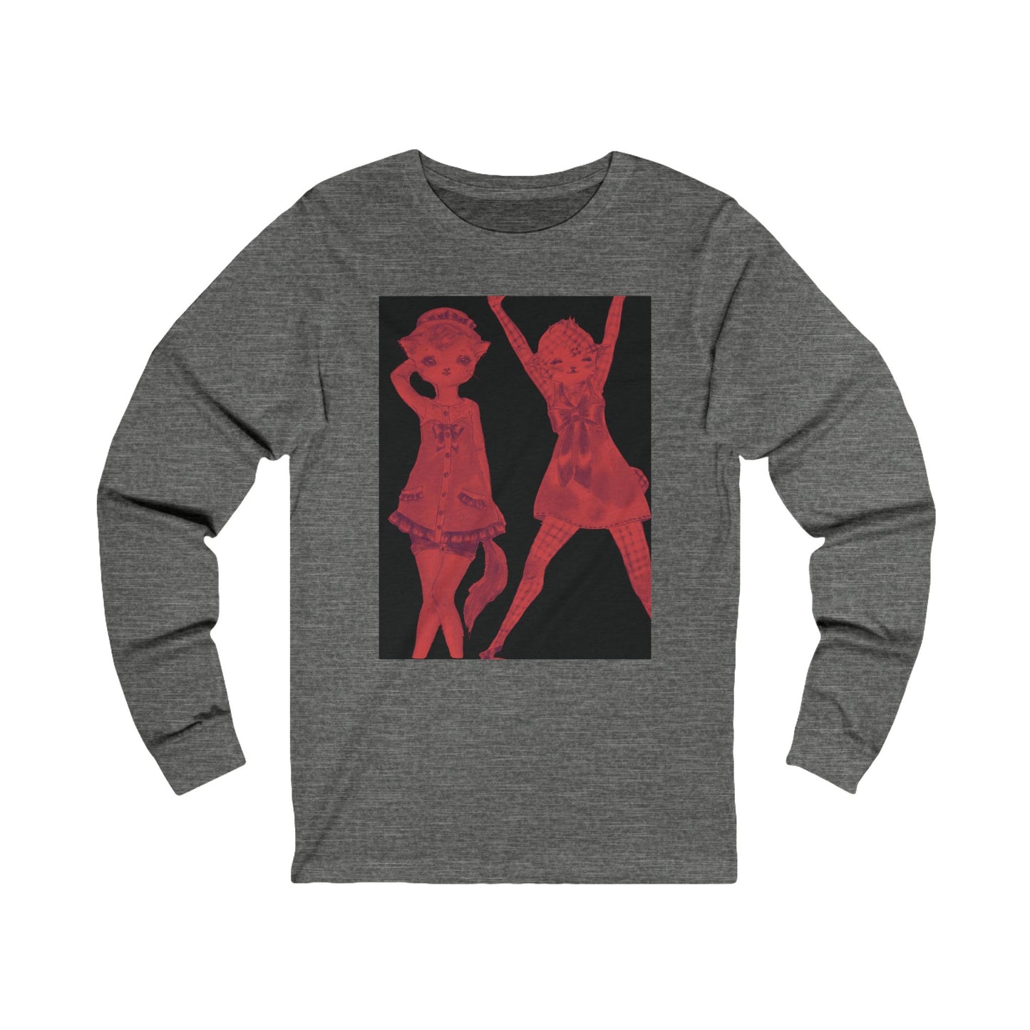 Vermillion Shimmy Kitties - Winter is Upon Us - Cozy Ring-Spun Cotton Jersey Long Sleeve Tee