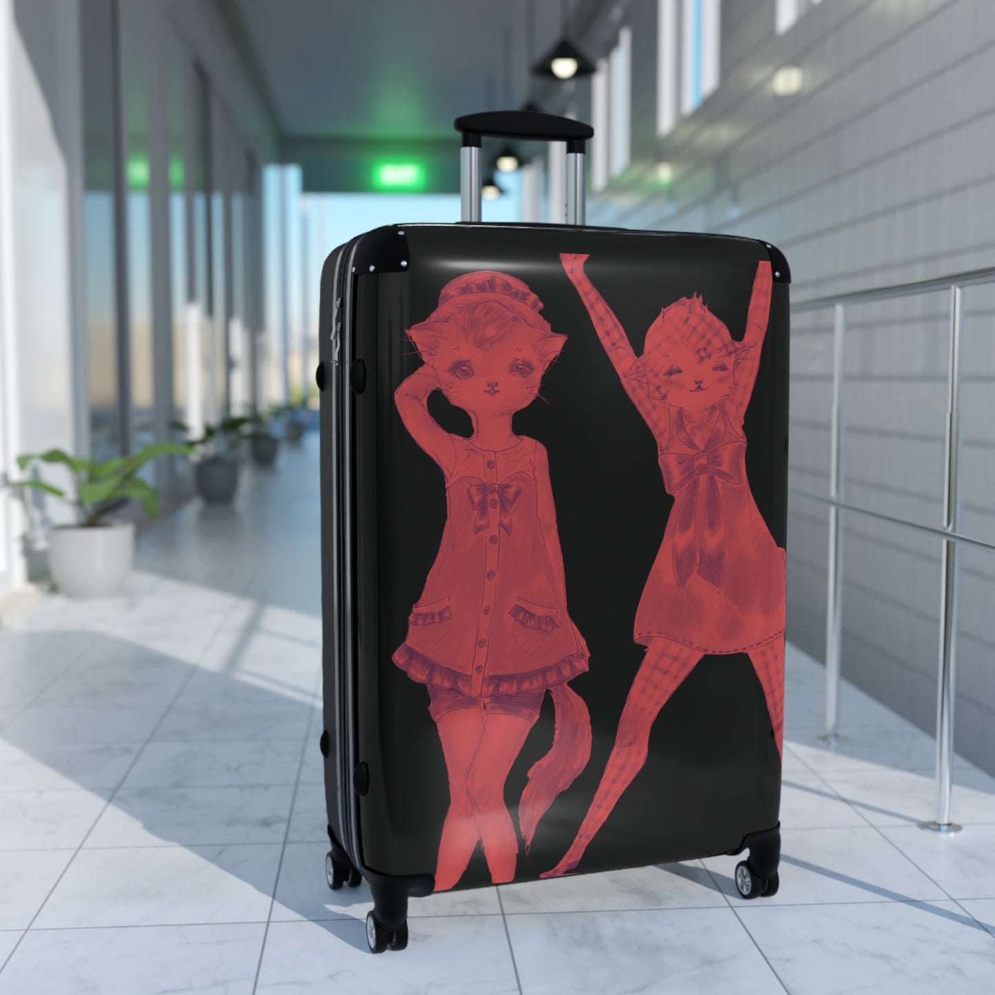 Vermillion Shimmy Kitties - Various Sizes of Suitcases & Luggage for World Travel and Domination.