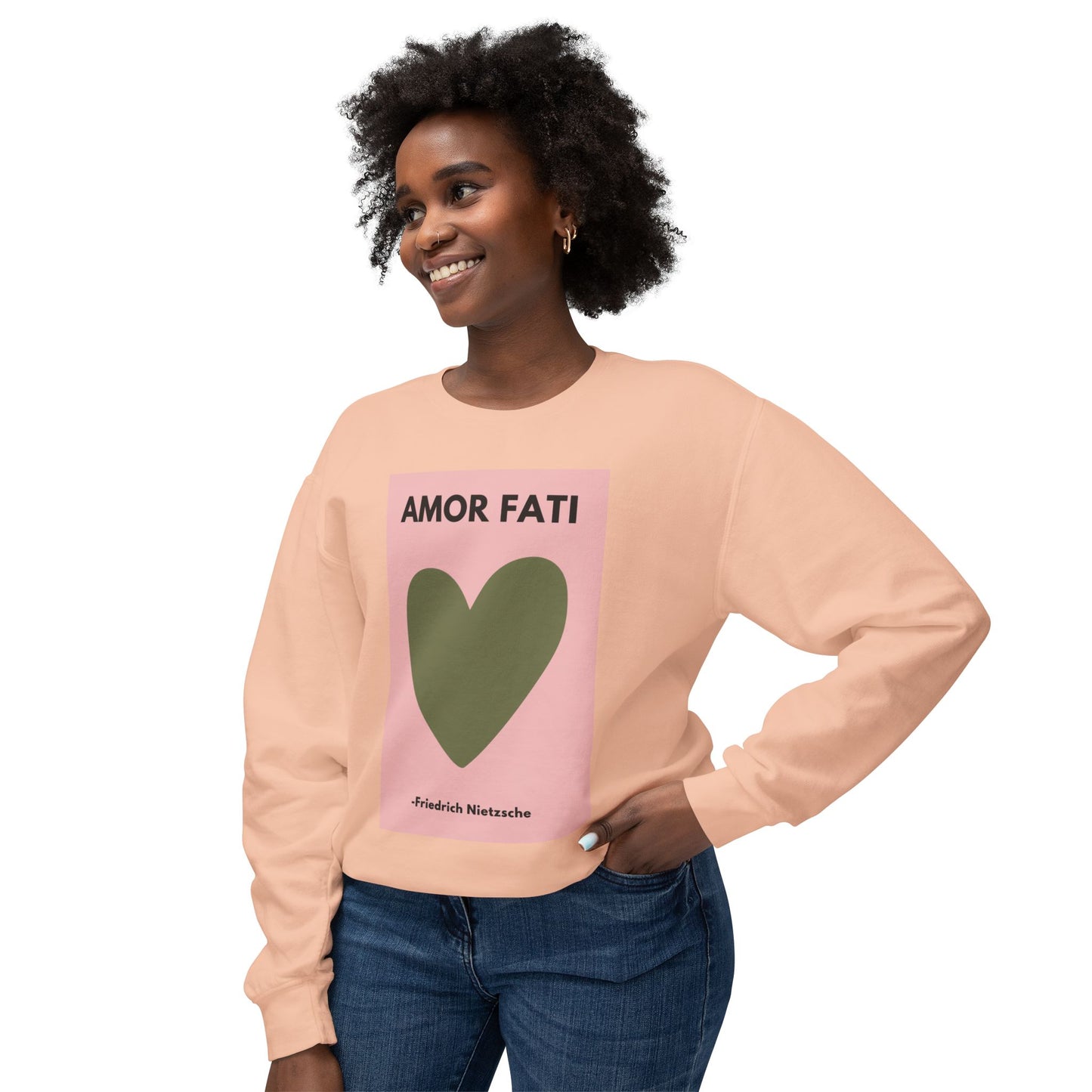 Amor Fati - Amor Fati - Love of Fate -  Cozy Ring-Spun Sweatshirt For Brooding Existentialists