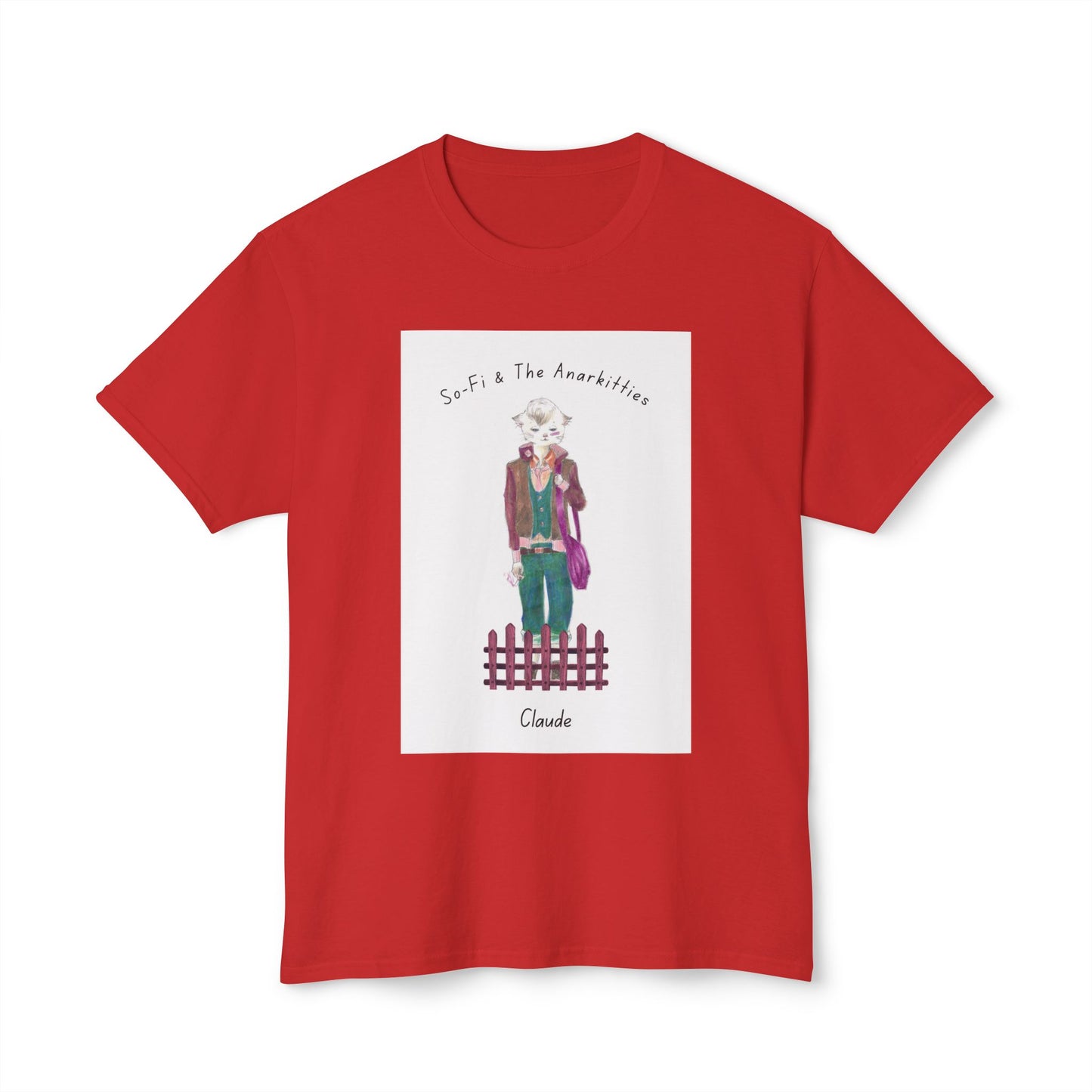 Claude of So-Fi & The Anarkitties - Cozy Cotton Tee for Everyday and Beyond