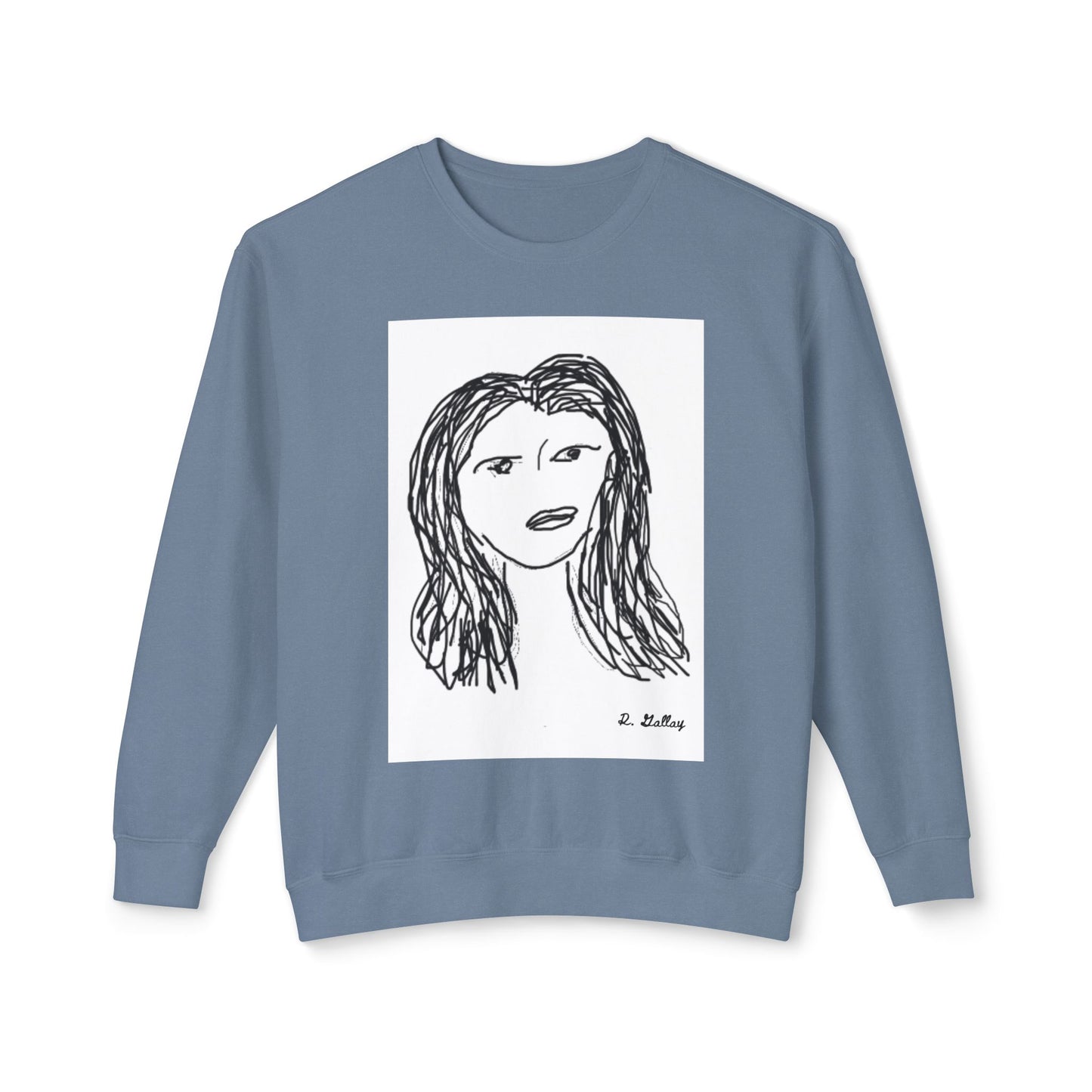 Dark Squiggles & Prose 1 by R. Gallay - Cozy Unisex Crewneck Sweatshirt For Days of Ennui