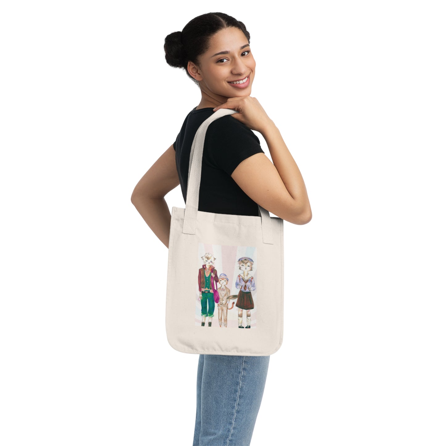 Les Halles Kitties - Organic Canvas Tote Bag for the Revolution