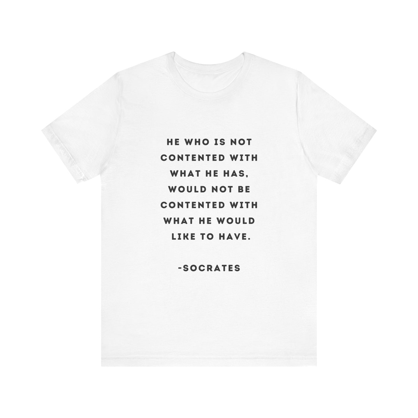 Socrates - Contentment - Cozy, Slinky Light-Weight Ring-Spun Jersey Tee for Rest and Contemplation