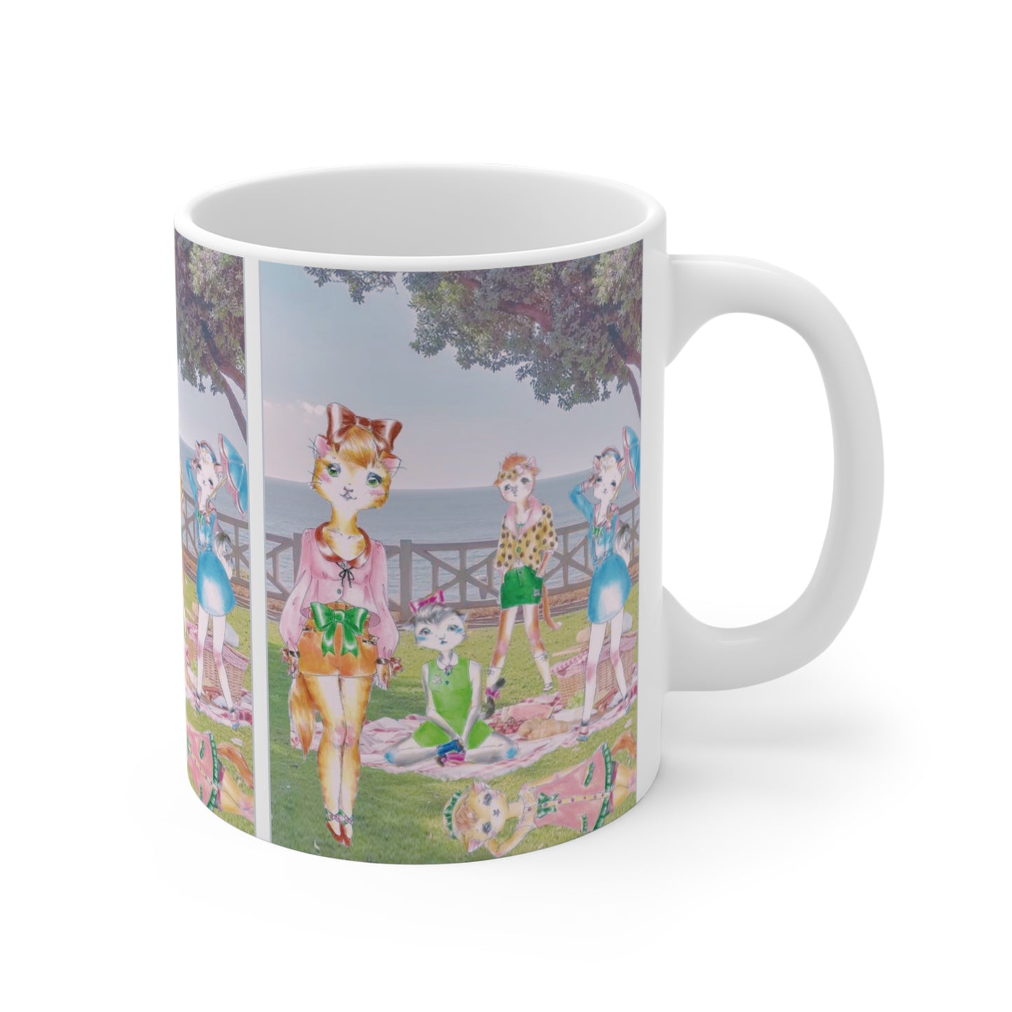 Sunday In The Park With The Anarkitties - Coffee Mug for Morning People - 11oz