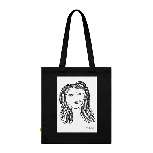 Dark Squiggles & Prose 1 by R. Gallay - Organic Cotton Tote Bag For Days Of Ennui