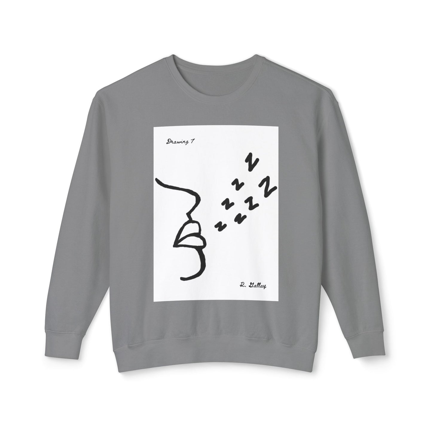 Dark Squiggles & Prose 7 by R. Gallay - Cozy Unisex Crewneck Sweatshirt For Days of Ennui