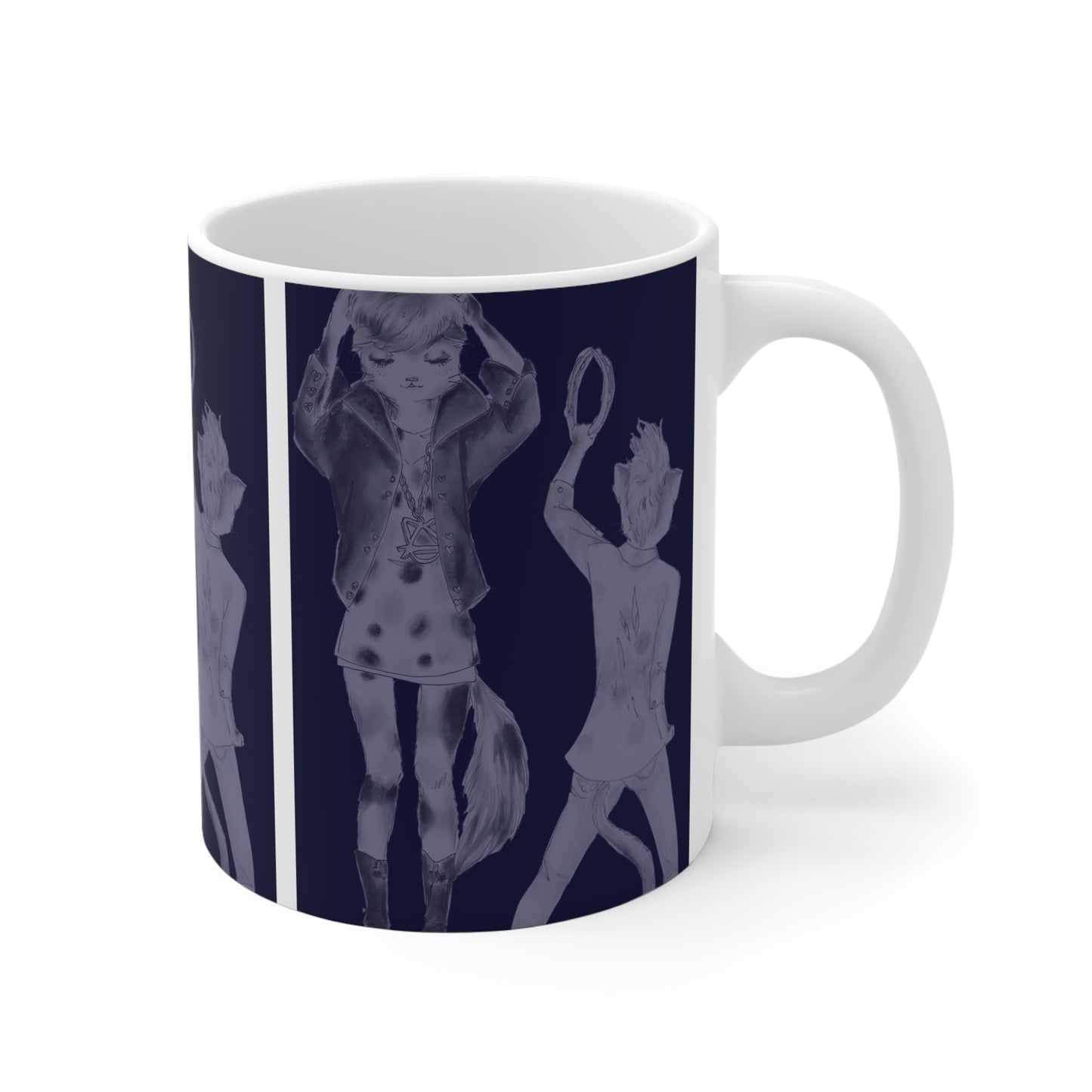 Rock On, Goth Girl Kitties - Coffee Mug for Morning People - 11oz