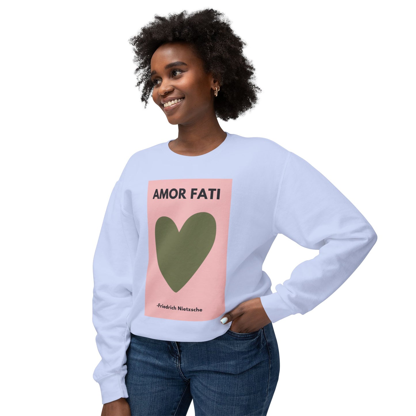 Amor Fati - Amor Fati - Love of Fate -  Cozy Ring-Spun Sweatshirt For Brooding Existentialists