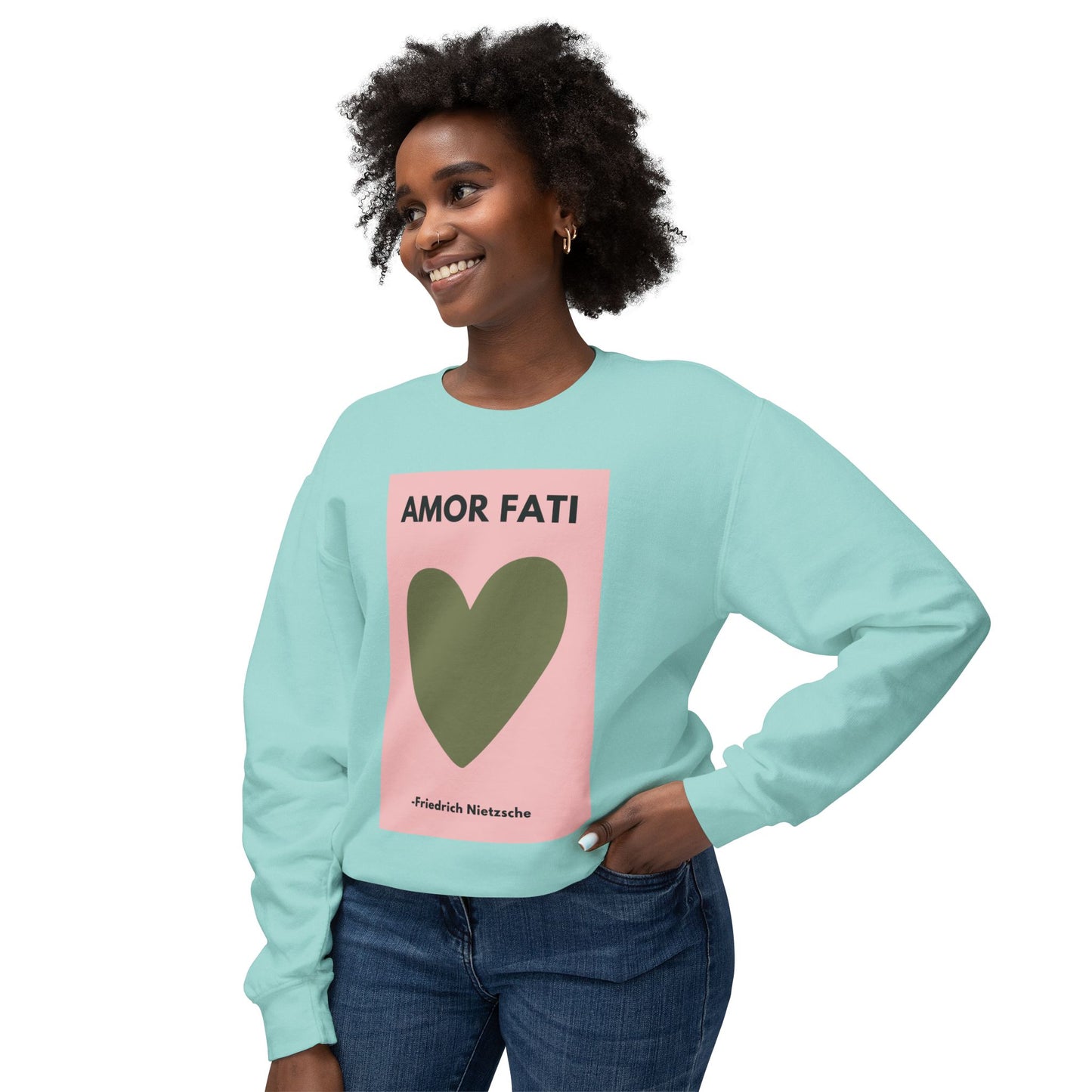 Amor Fati - Amor Fati - Love of Fate -  Cozy Ring-Spun Sweatshirt For Brooding Existentialists