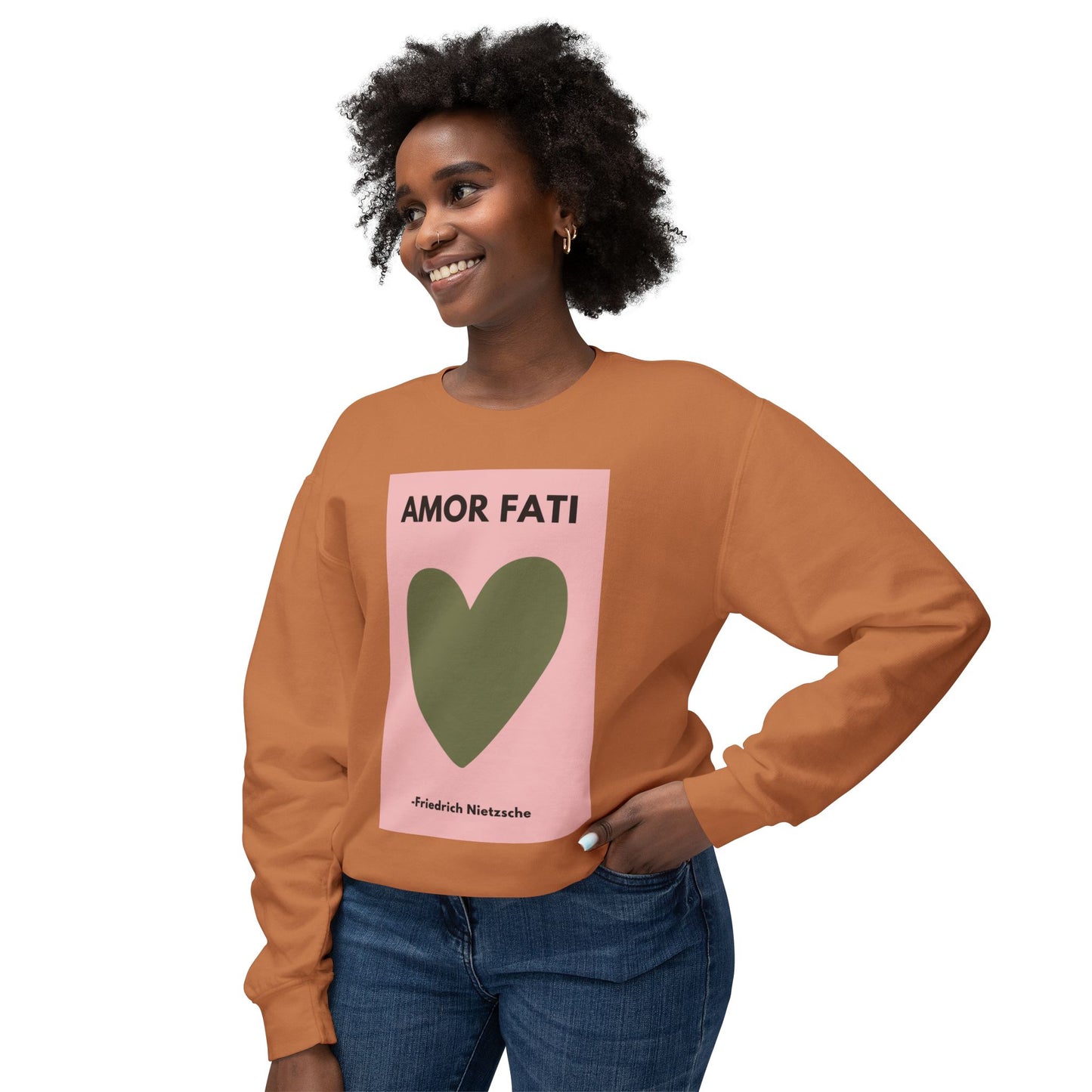 Amor Fati - Amor Fati - Love of Fate -  Cozy Ring-Spun Sweatshirt For Brooding Existentialists