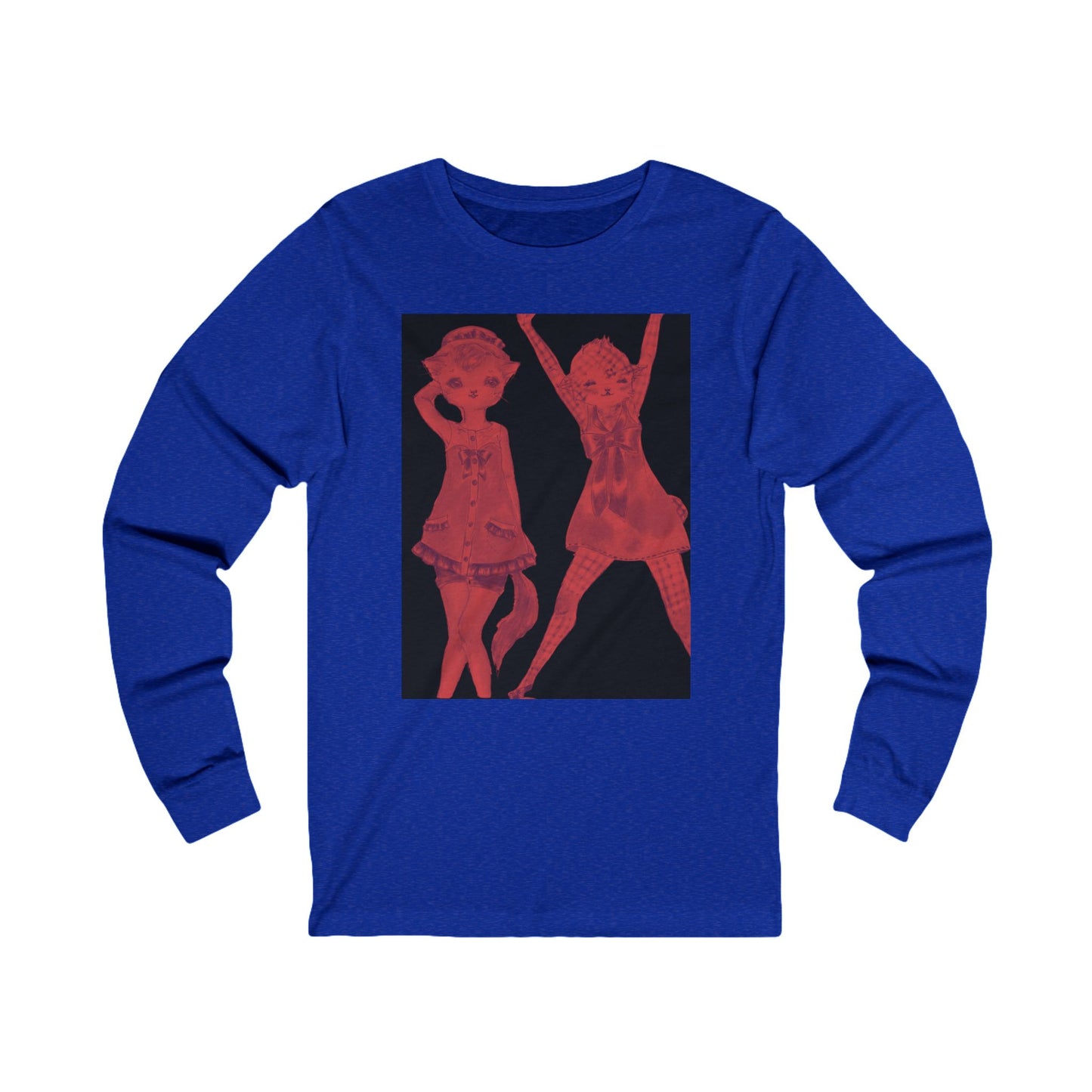 Vermillion Shimmy Kitties - Winter is Upon Us - Cozy Ring-Spun Cotton Jersey Long Sleeve Tee