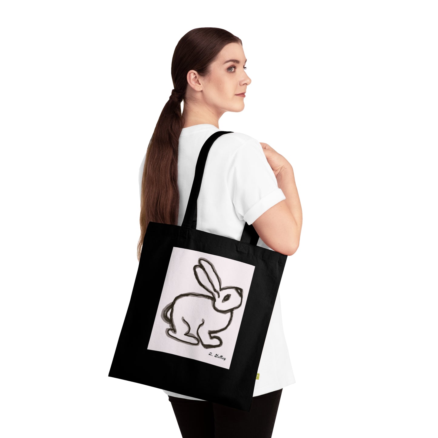 Dark Squiggles & Prose 2 by R. Gallay - Organic Cotton Tote Bag For Days Of Ennui