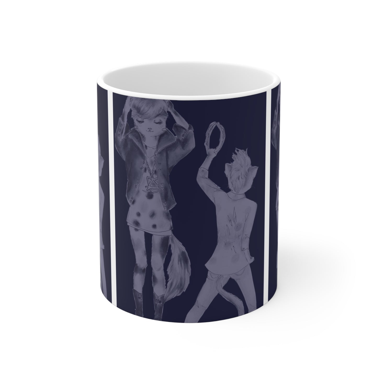 Rock On, Goth Girl Kitties - Coffee Mug for Morning People - 11oz