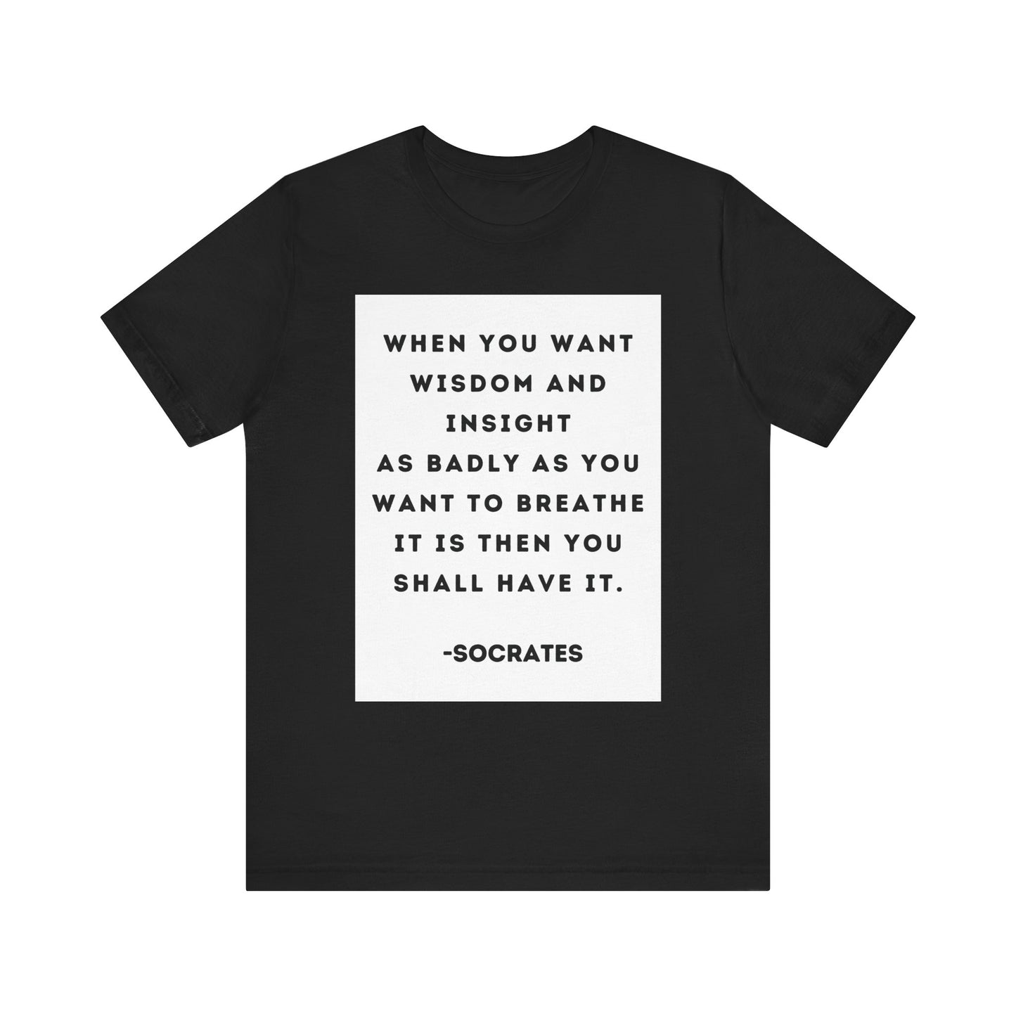 Socrates - Wisdom - Cozy, Slinky Light-Weight Ring-Spun Jersey Tee for Rest and Contemplation