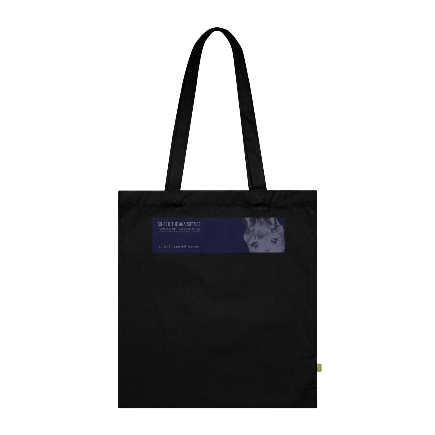 Rock On, Goth Girl Kitties - Black Organic Canvas Tote Bag for the Revolution