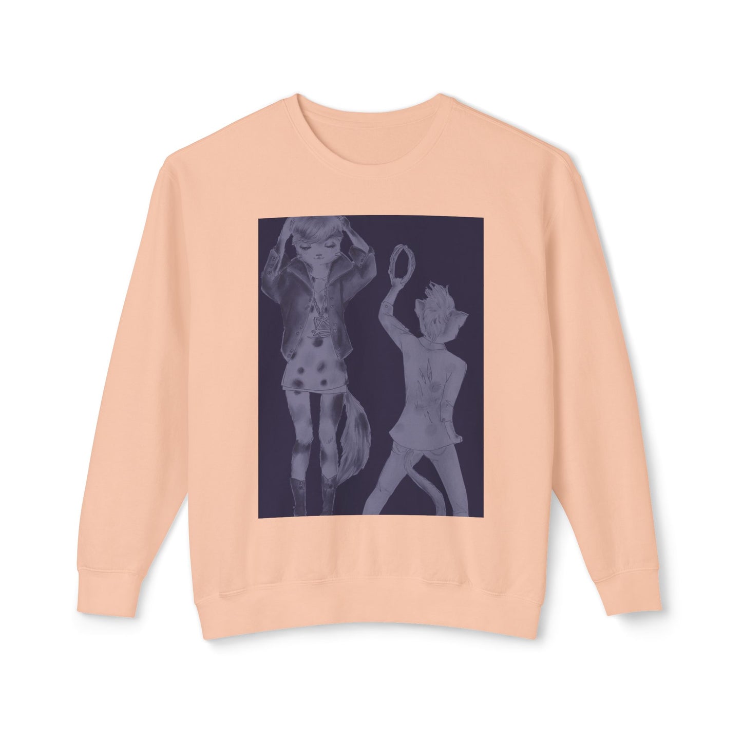 Rock On, Goth Girl Kitties - Cozy Ring-Spun Sweatshirt For Suffragettes