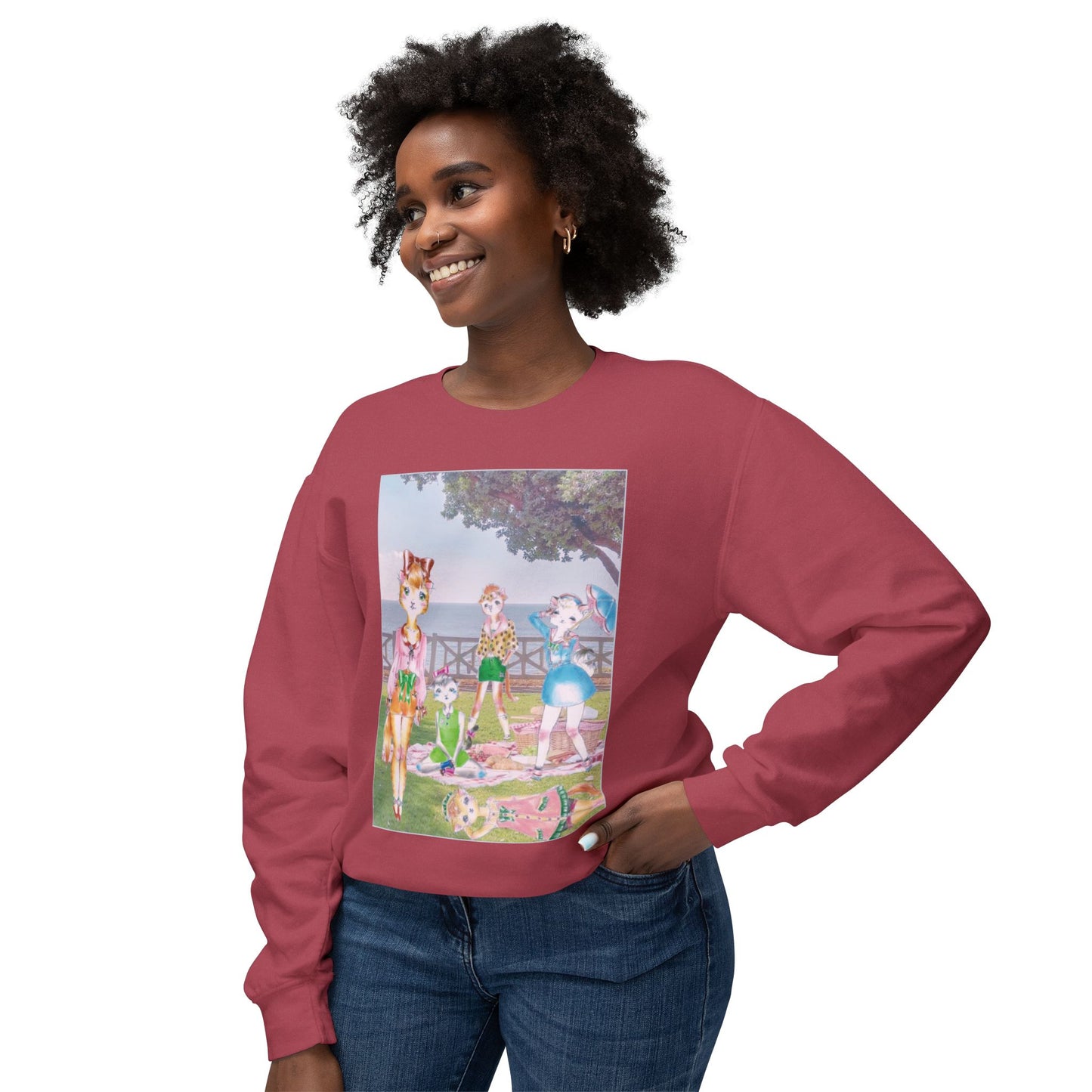 Sunday In The Park With The Anarkitties - Cozy Ring-Spun Sweatshirt For Suffragettes