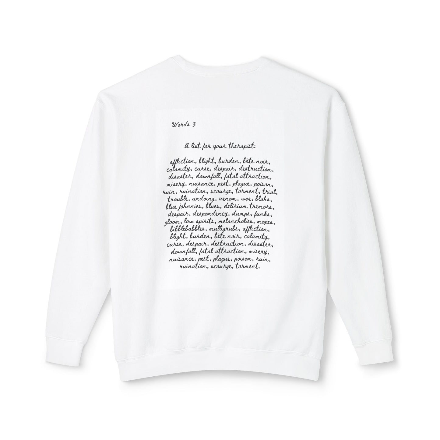 Dark Squiggles & Prose 3 by R. Gallay - Cozy Unisex Crewneck Sweatshirt For Days of Ennui