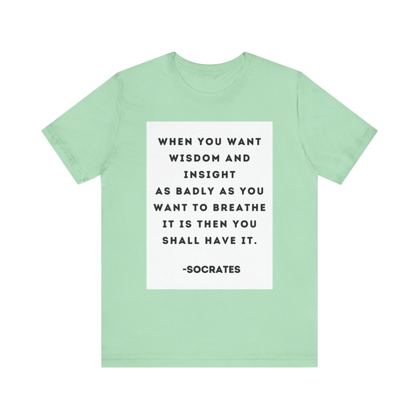 Socrates - Wisdom - Cozy, Slinky Light-Weight Ring-Spun Jersey Tee for Rest and Contemplation