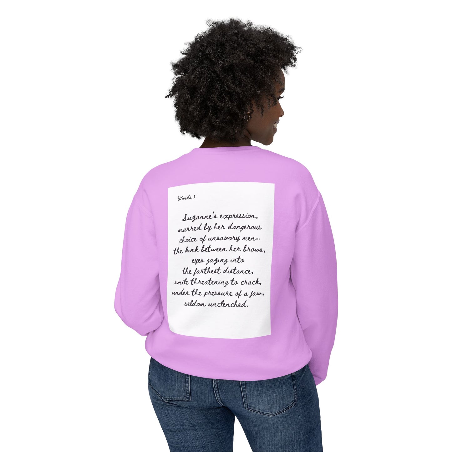 Dark Squiggles & Prose 1 by R. Gallay - Cozy Unisex Crewneck Sweatshirt For Days of Ennui