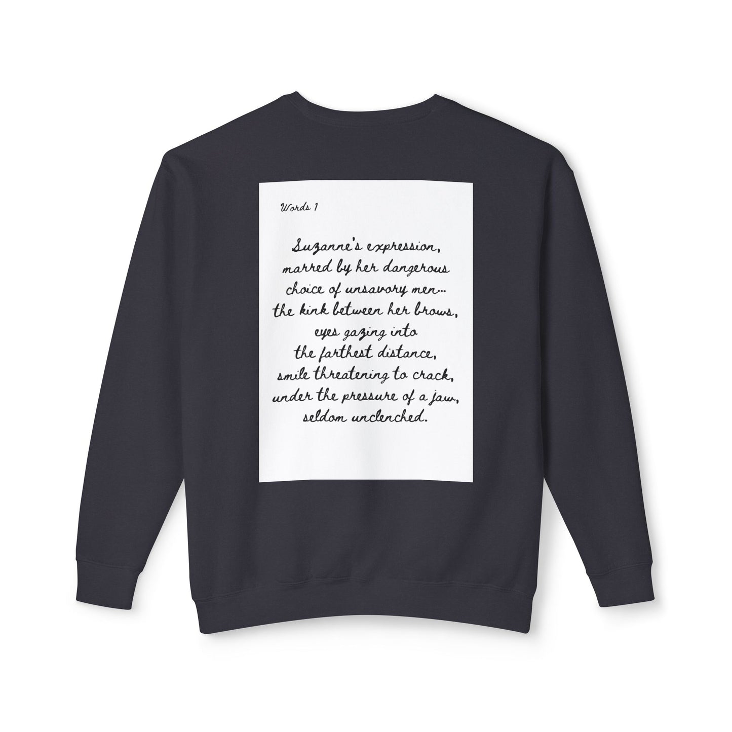 Dark Squiggles & Prose 1 by R. Gallay - Cozy Unisex Crewneck Sweatshirt For Days of Ennui