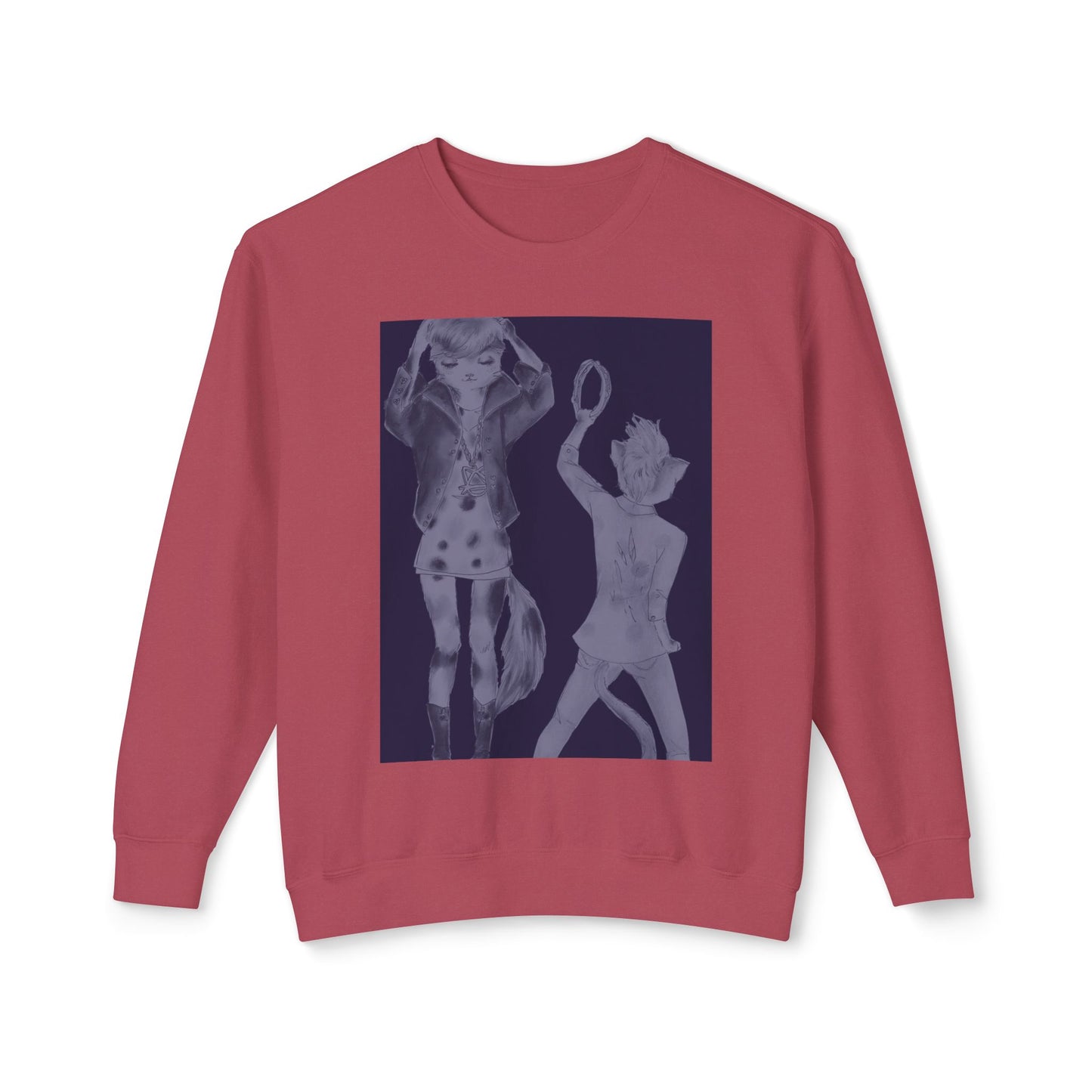 Rock On, Goth Girl Kitties - Cozy Ring-Spun Sweatshirt For Suffragettes