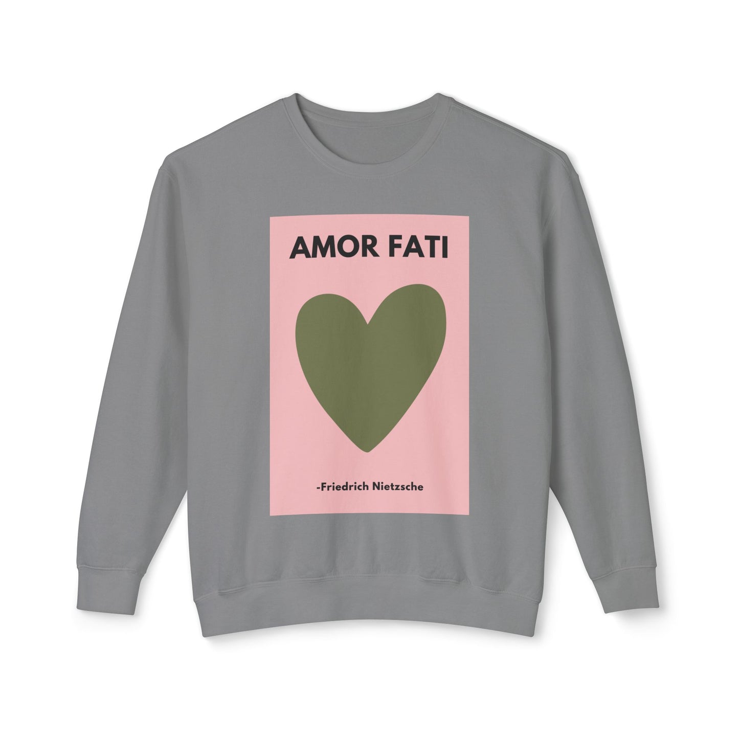 Amor Fati - Amor Fati - Love of Fate -  Cozy Ring-Spun Sweatshirt For Brooding Existentialists